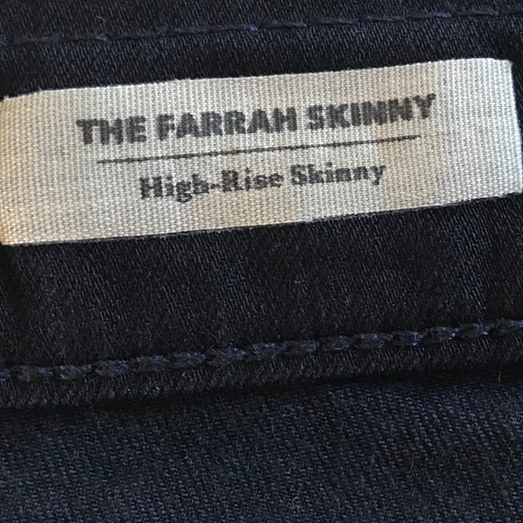 AG CONTOUR 360 STRETCH THE FARRAH HIGH-RISE SKINNY BLACK JEANS - Picture 9 of 16